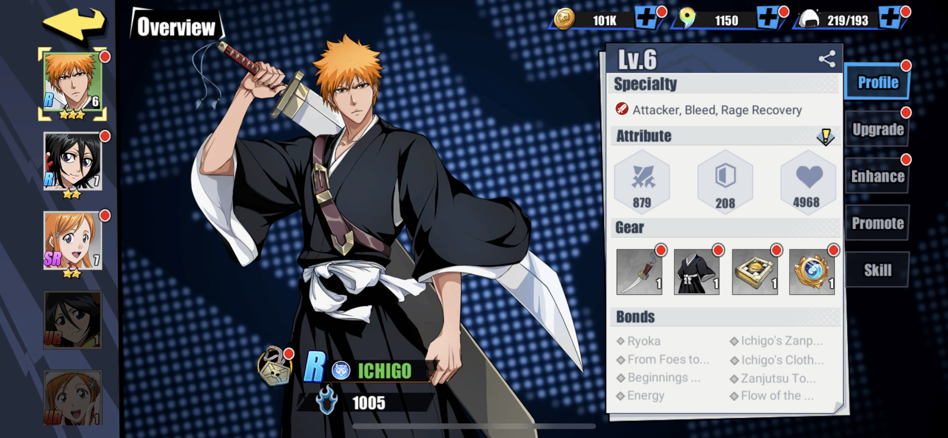 Character Stats Interface