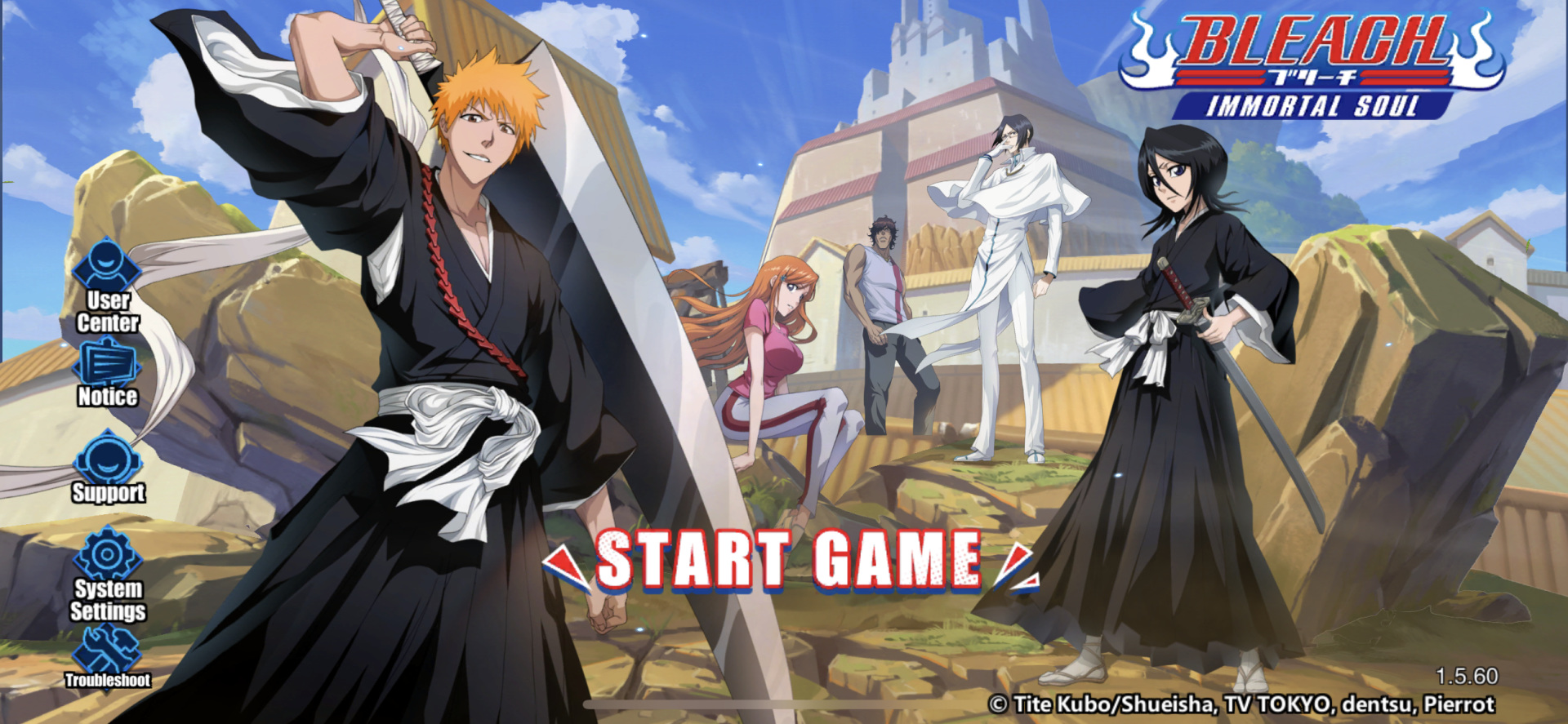 Bleach Soul Resonance Title Screen