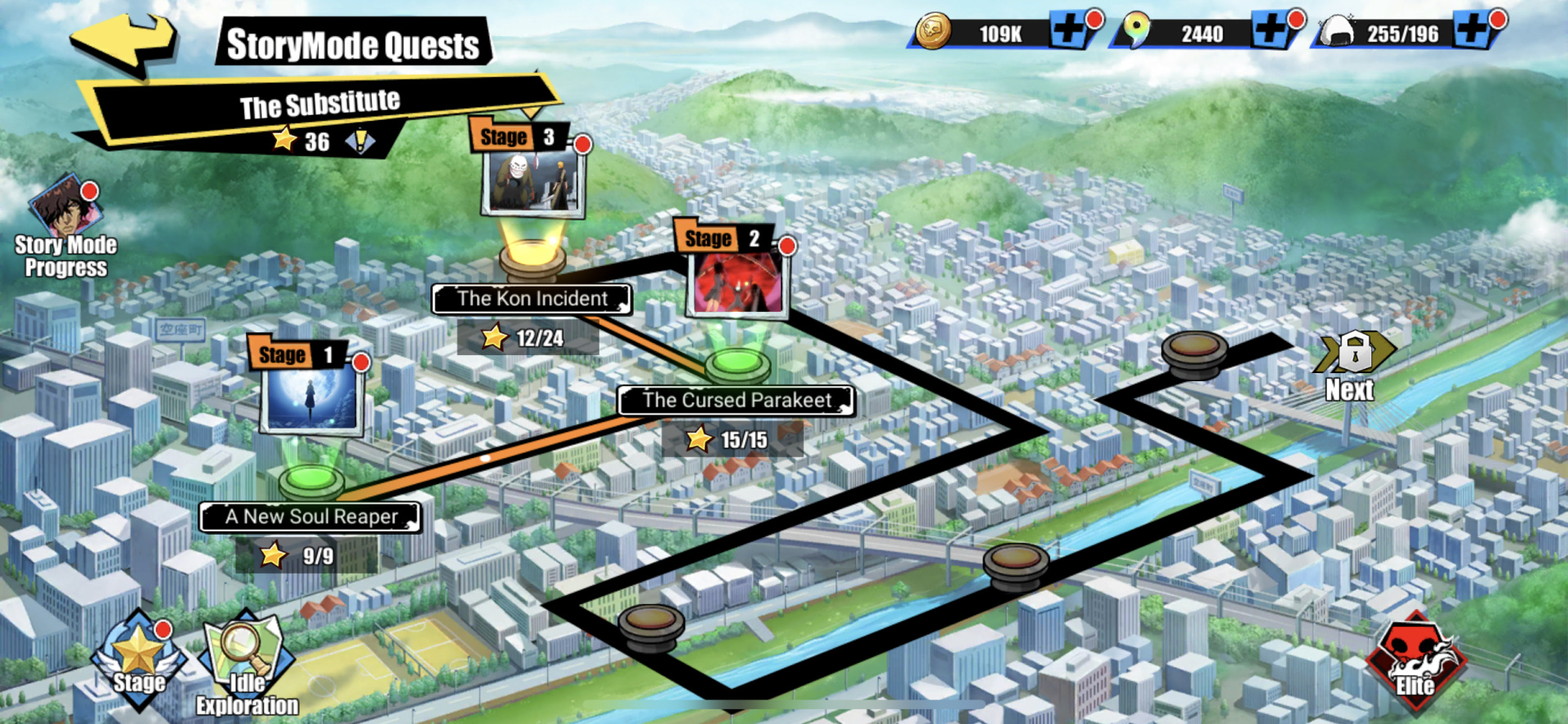 World Map Stage Selection